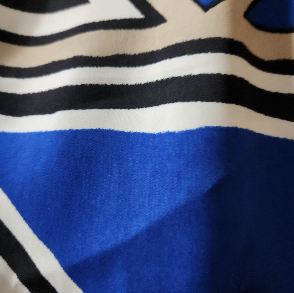 Nwt Womens Banana Republic Blue and White Geometric Dress - Picture 5 of 12